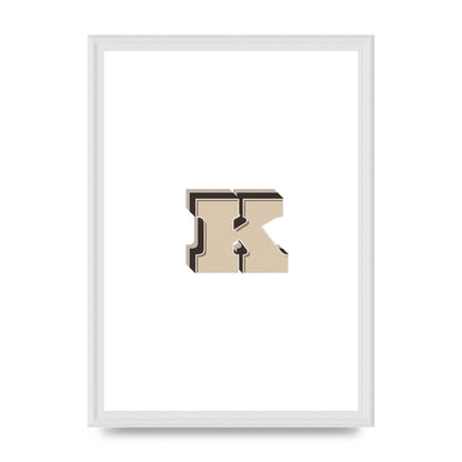 Alphabet Mix Match K" Wall Art - A3 framed