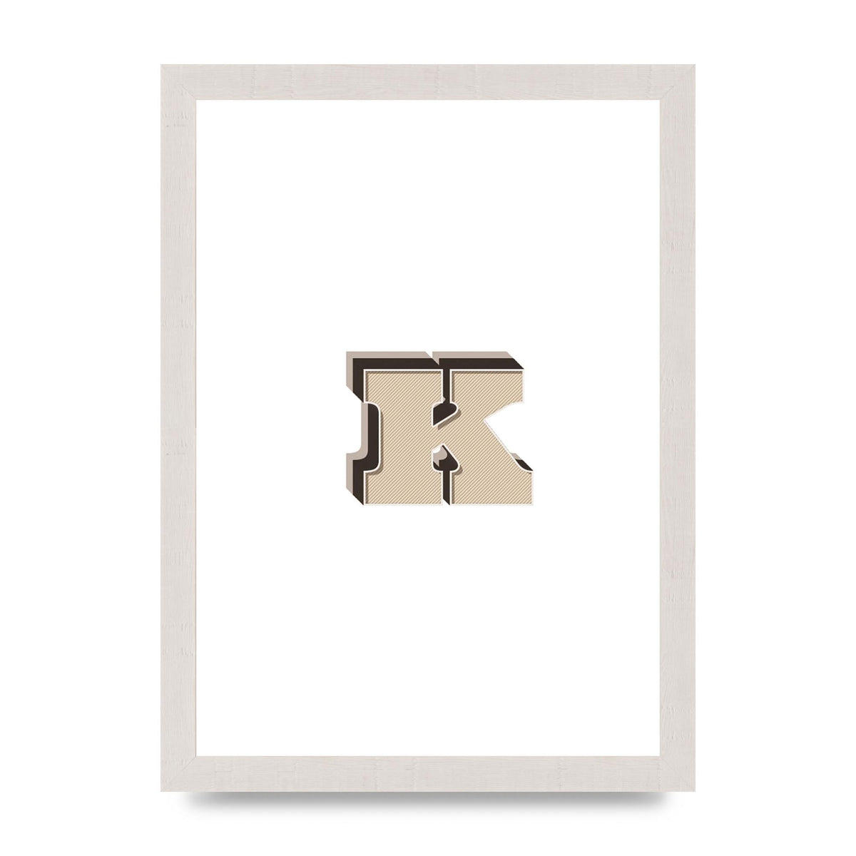 Alphabet Mix Match K" Wall Art - A4 framed