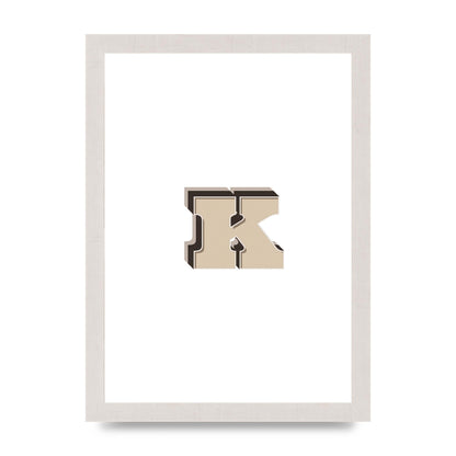 Alphabet Mix Match K" Wall Art - A4 framed