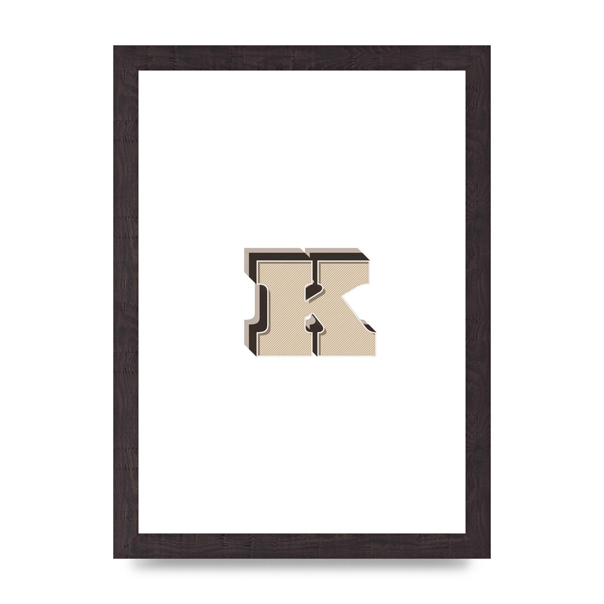 Alphabet Mix Match K" Wall Art - A4 framed