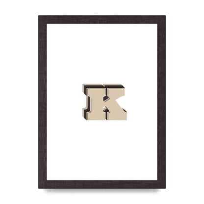 Alphabet Mix Match K" Wall Art - A4 framed