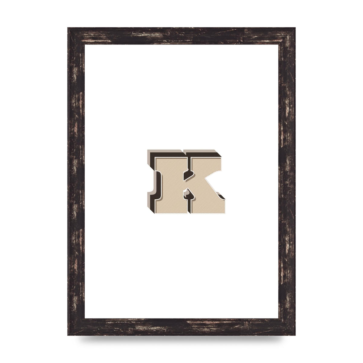 Alphabet Mix Match K" Wall Art - A4 framed