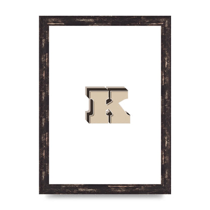 Alphabet Mix Match K" Wall Art - A4 framed