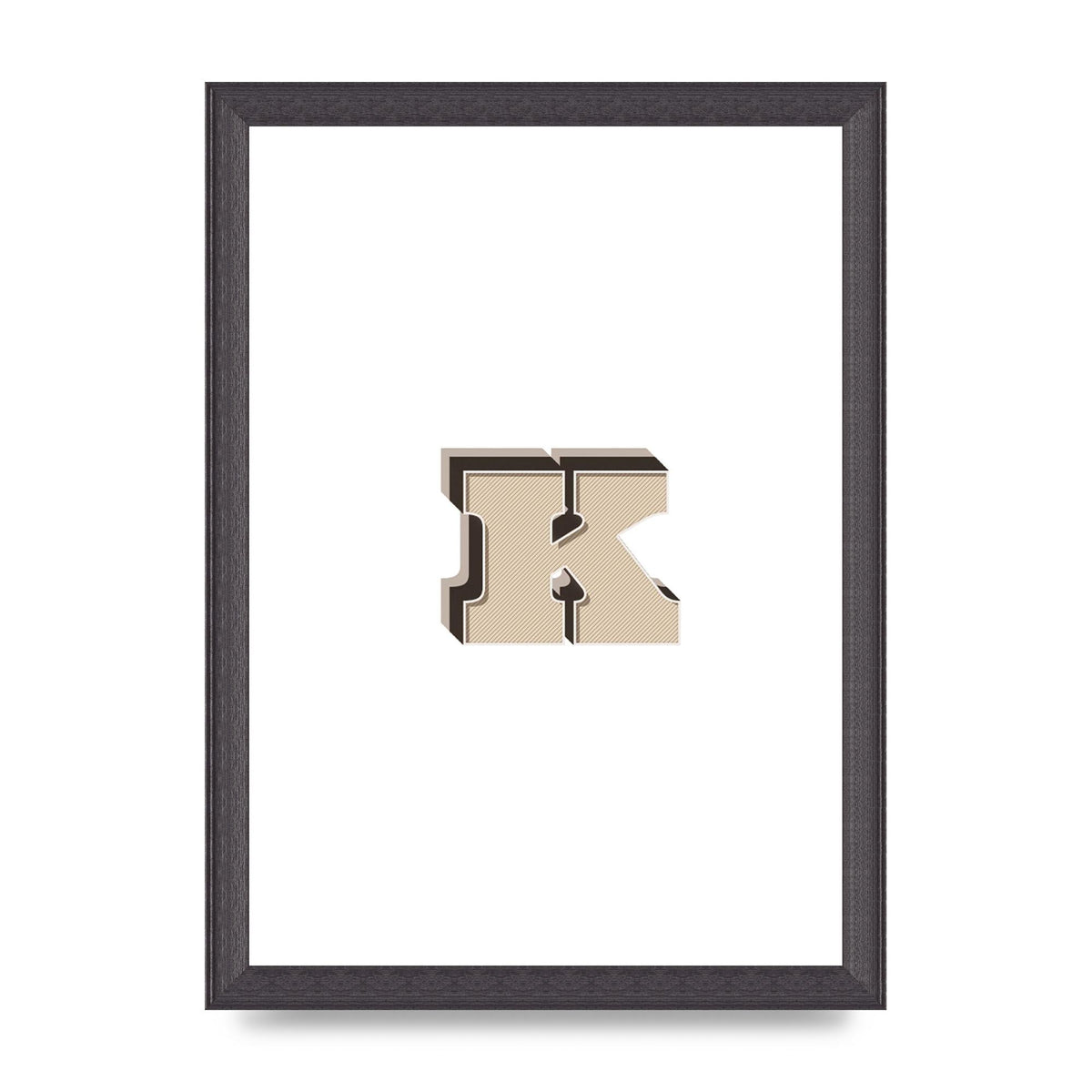 Alphabet Mix Match K" Wall Art - A4 framed