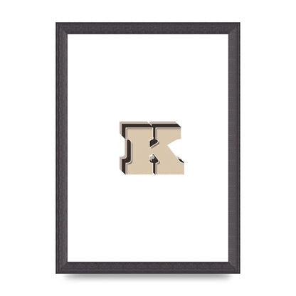 Alphabet Mix Match K" Wall Art - A4 framed