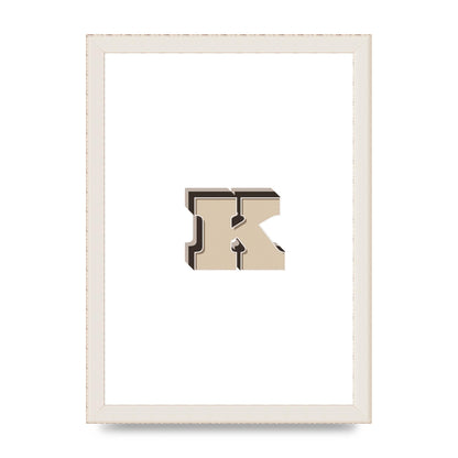 Alphabet Mix Match K" Wall Art - A4 framed