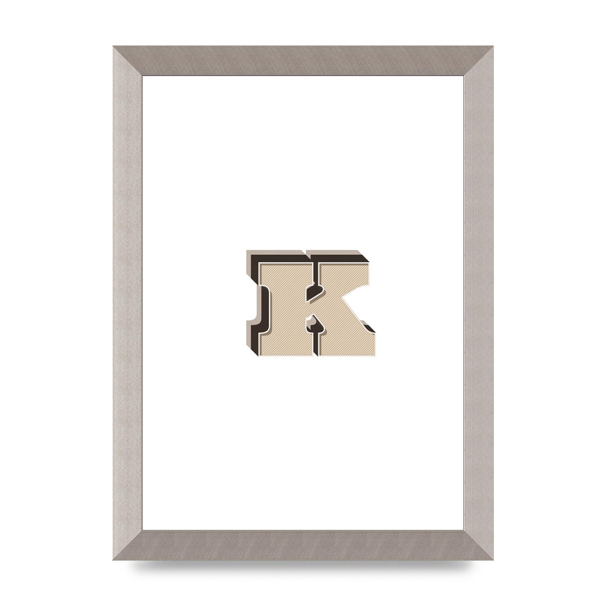 Alphabet Mix Match K" Wall Art - A4 framed