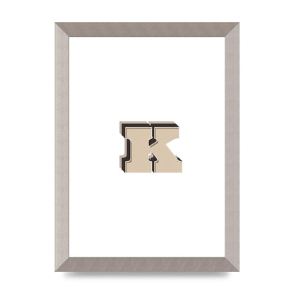 Alphabet Mix Match K" Wall Art - A4 framed