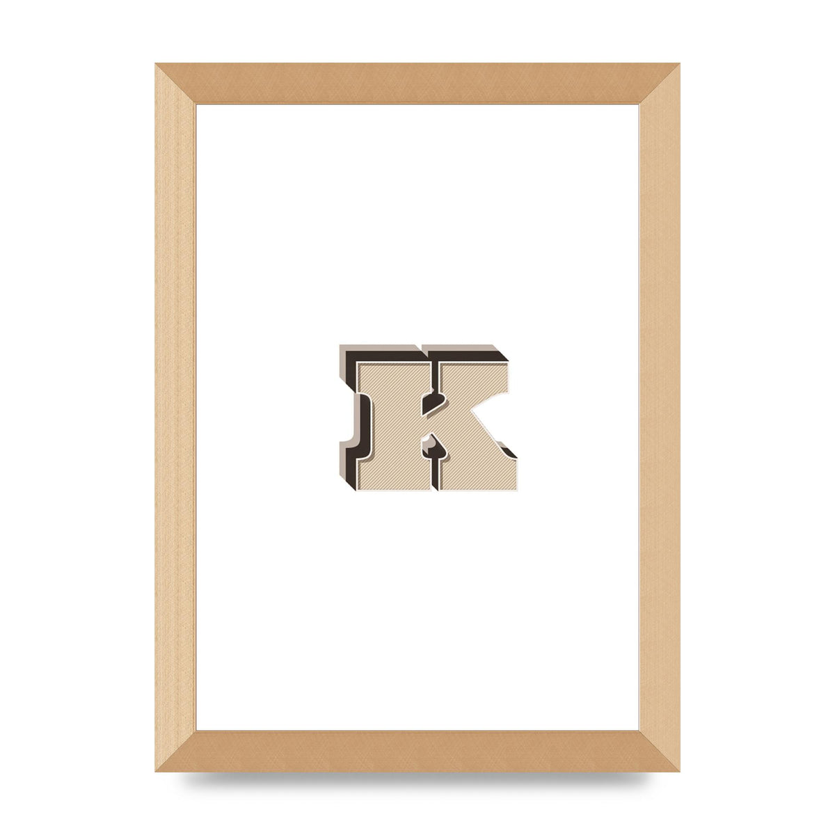 Alphabet Mix Match K" Wall Art - A4 framed