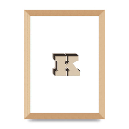 Alphabet Mix Match K" Wall Art - A4 framed