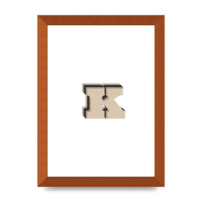 Alphabet Mix Match K" Wall Art - A4 framed