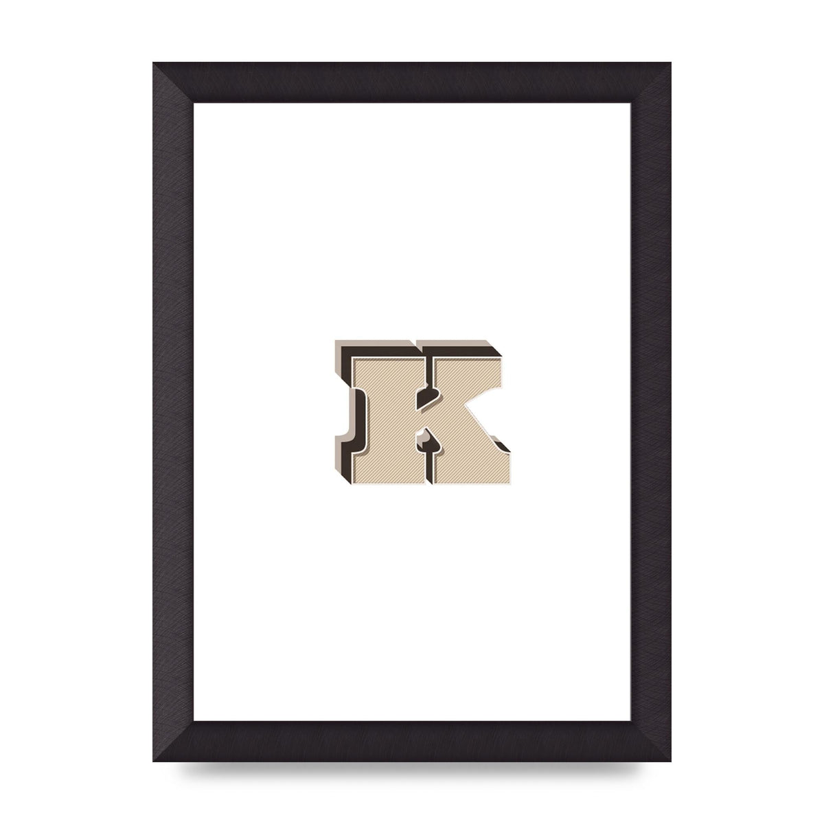 Alphabet Mix Match K" Wall Art - A4 framed