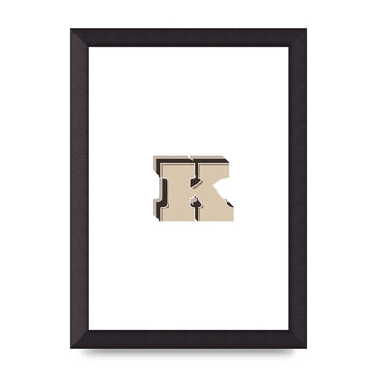 Alphabet Mix Match K" Wall Art - A4 framed