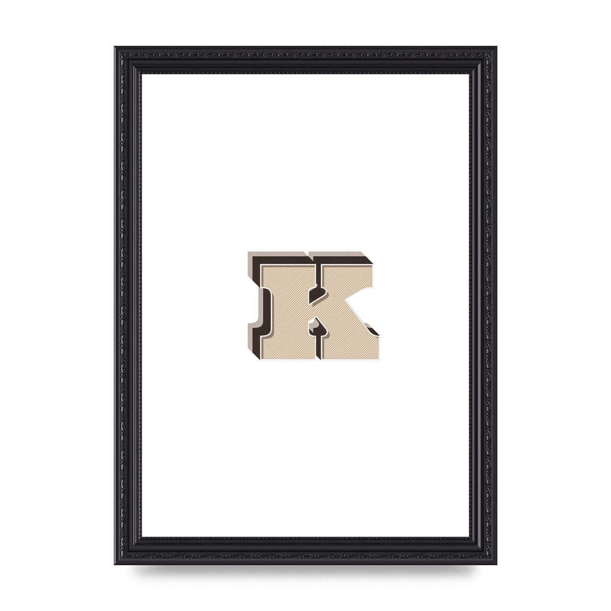 Alphabet Mix Match K" Wall Art - A4 framed