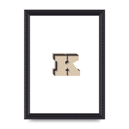 Alphabet Mix Match K" Wall Art - A4 framed