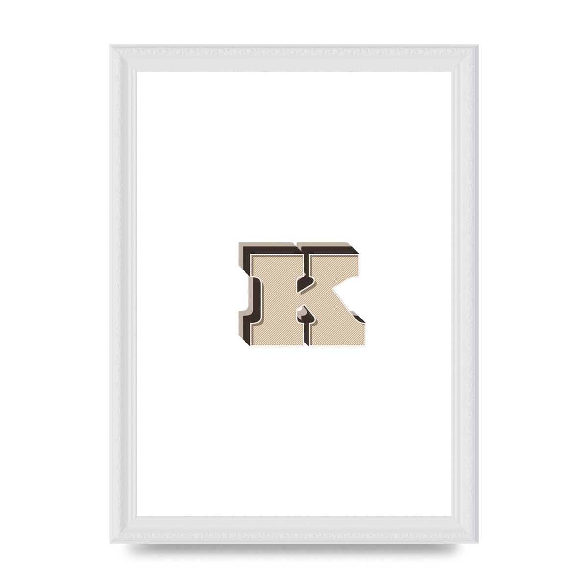 Alphabet Mix Match K" Wall Art - A4 framed