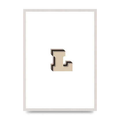 Alphabet Mix Match L" Art For The Home - A2 framed