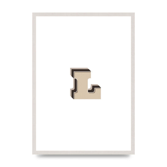 Alphabet Mix Match L" Art For The Home - A2 framed