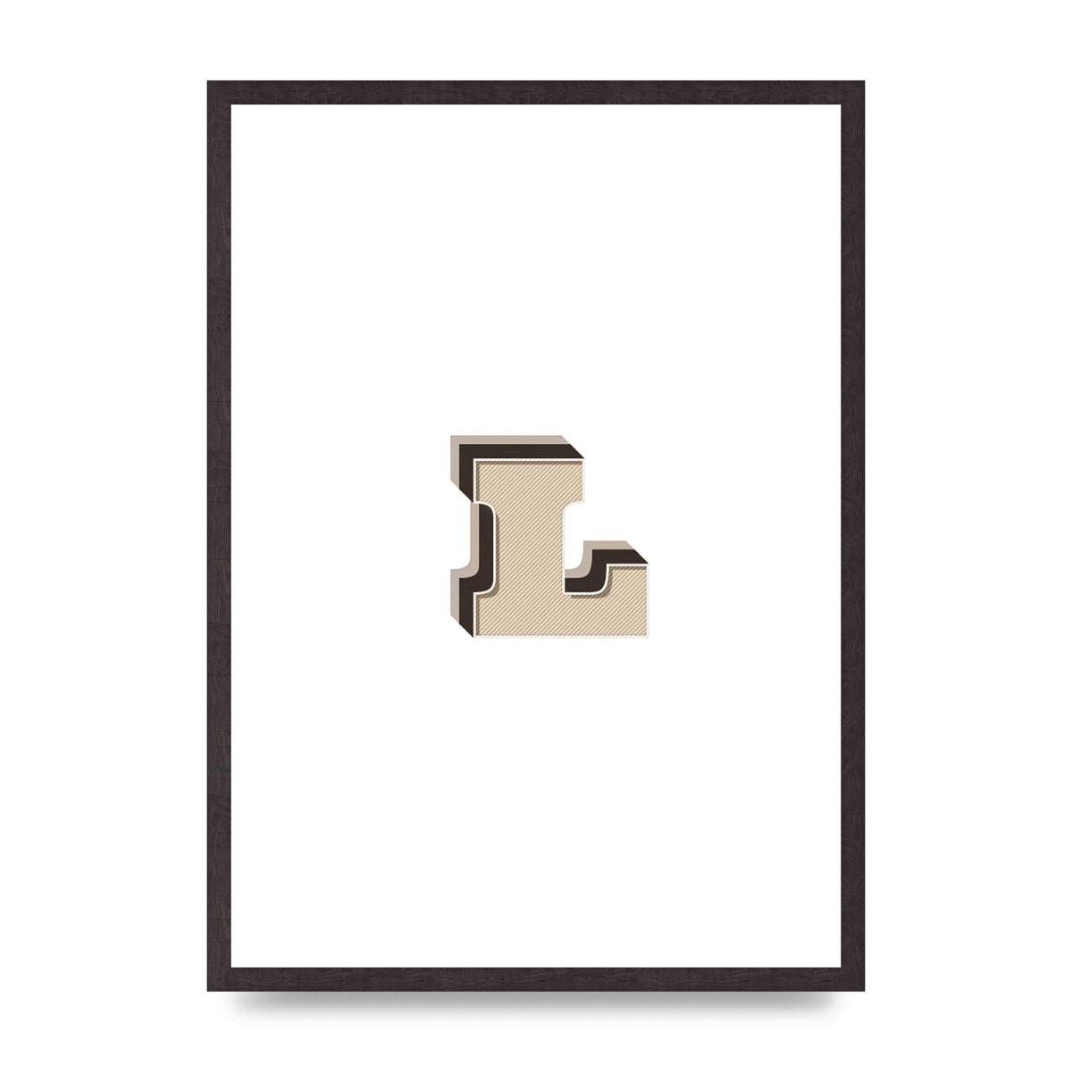 Alphabet Mix Match L" Art For The Home - A2 framed