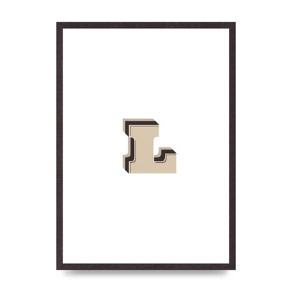 Alphabet Mix Match L" Art For The Home - A2 framed