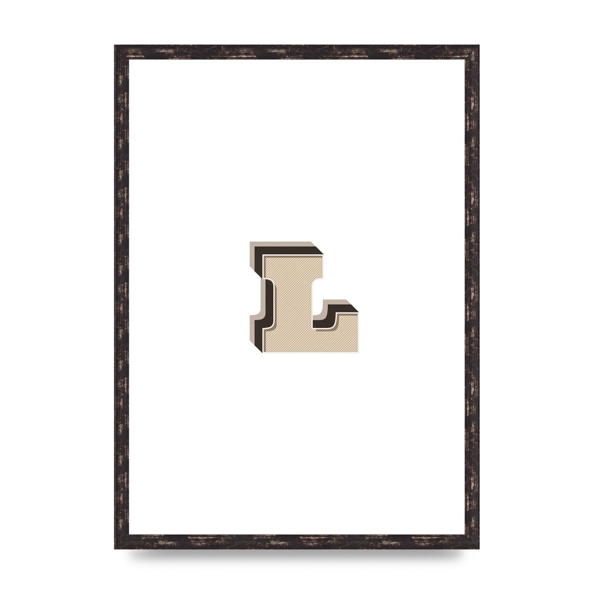 Alphabet Mix Match L" Art For The Home - A2 framed