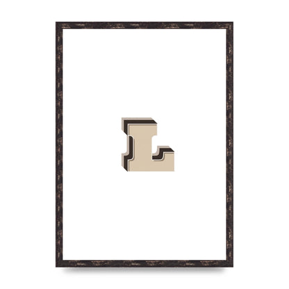 Alphabet Mix Match L" Art For The Home - A2 framed