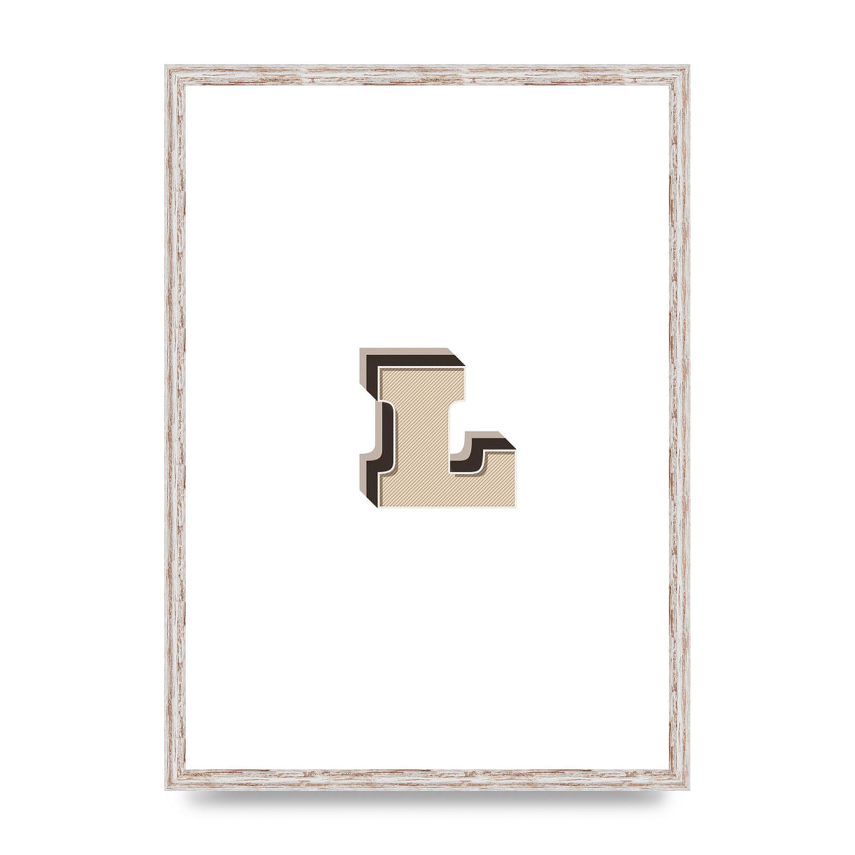 Alphabet Mix Match L" Art For The Home - A2 framed