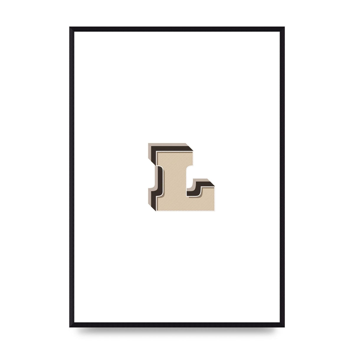 Alphabet Mix Match L" Art For The Home - A2 framed