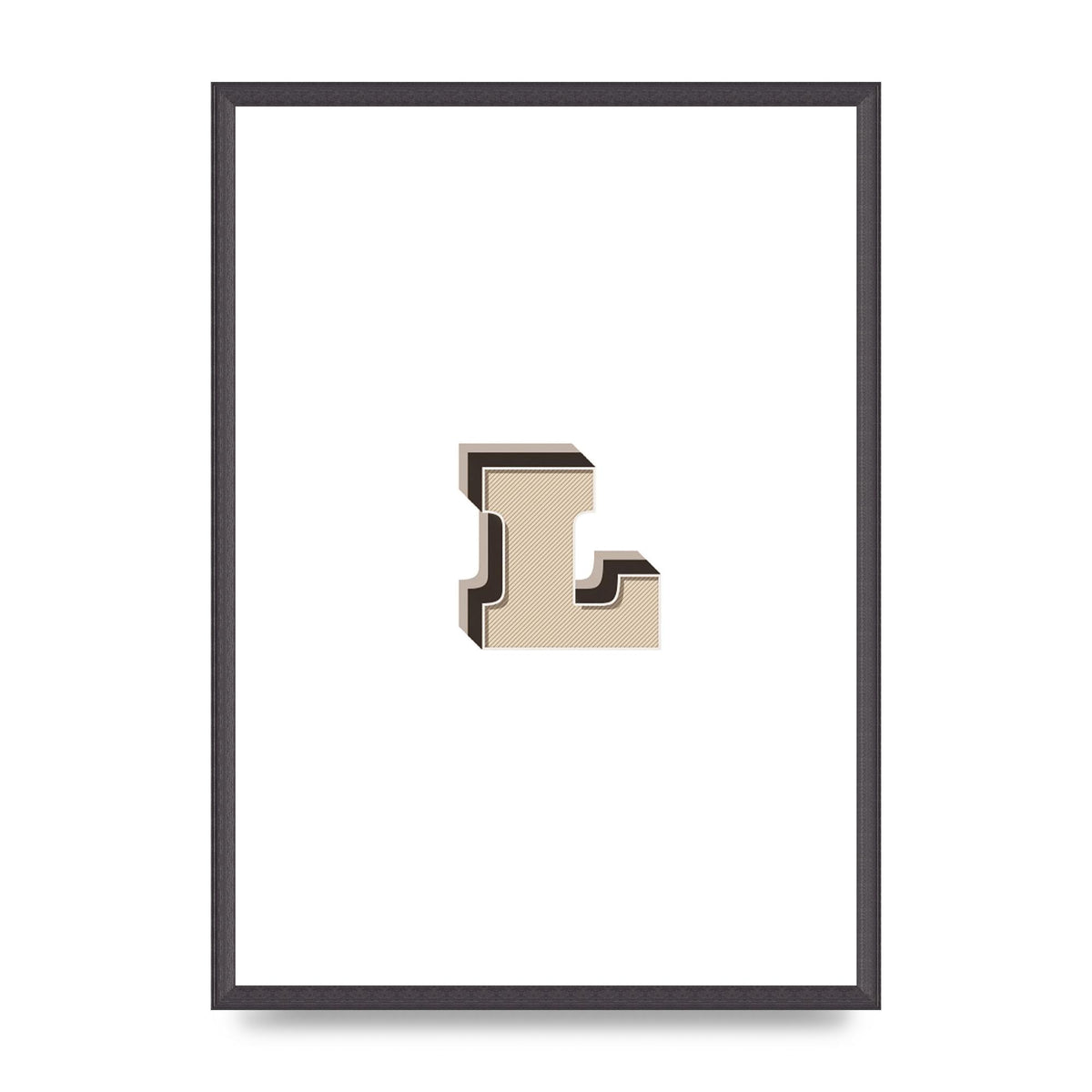 Alphabet Mix Match L" Art For The Home - A2 framed