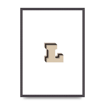 Alphabet Mix Match L" Art For The Home - A2 framed