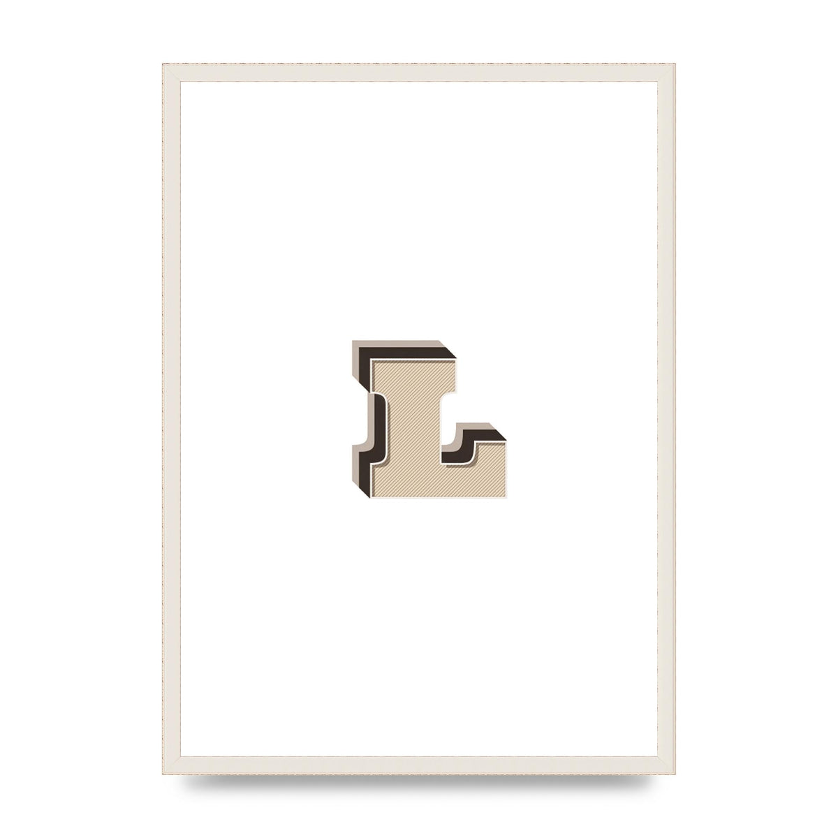 Alphabet Mix Match L" Art For The Home - A2 framed