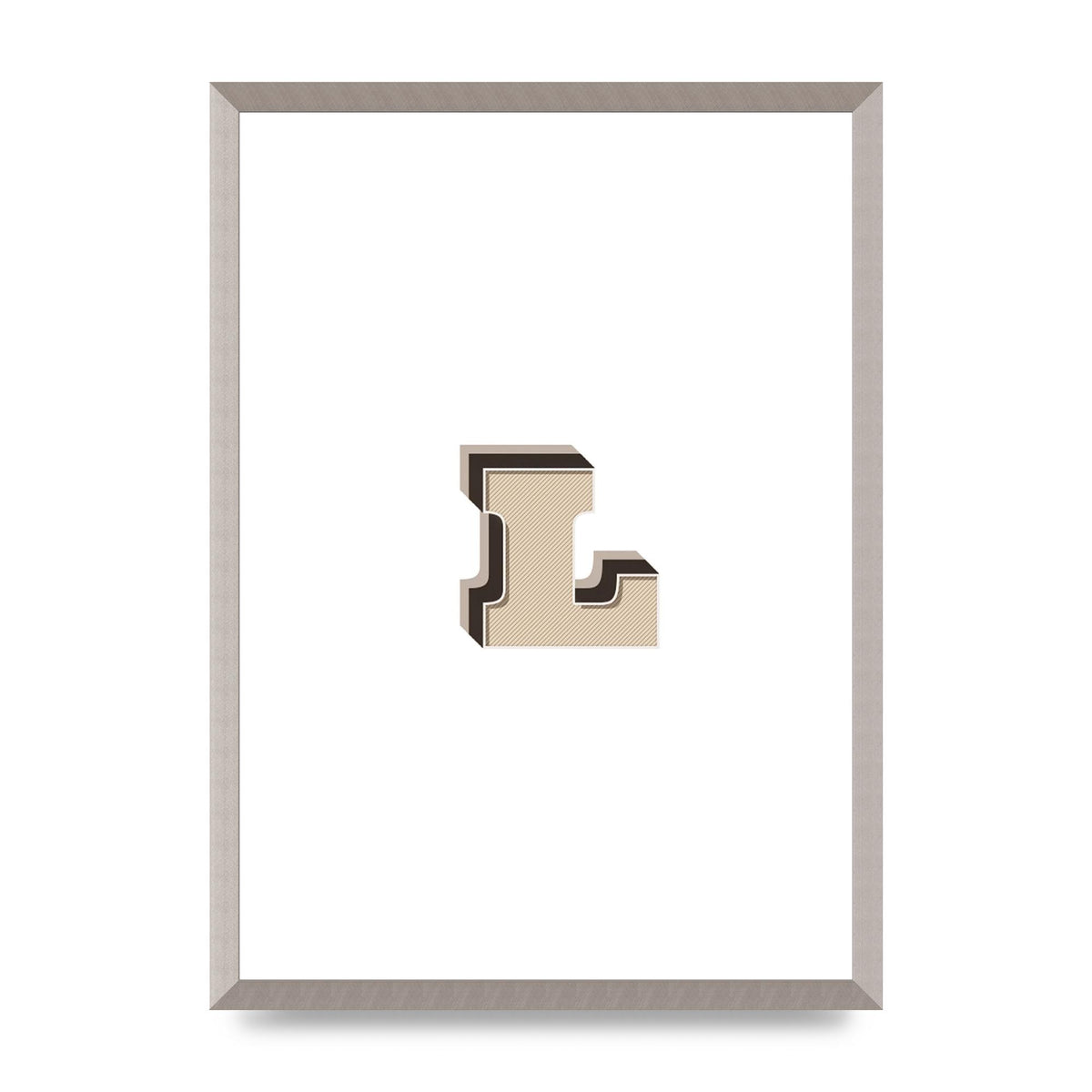 Alphabet Mix Match L" Art For The Home - A2 framed