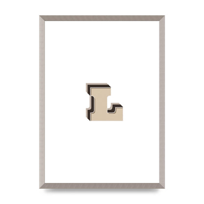 Alphabet Mix Match L" Art For The Home - A2 framed