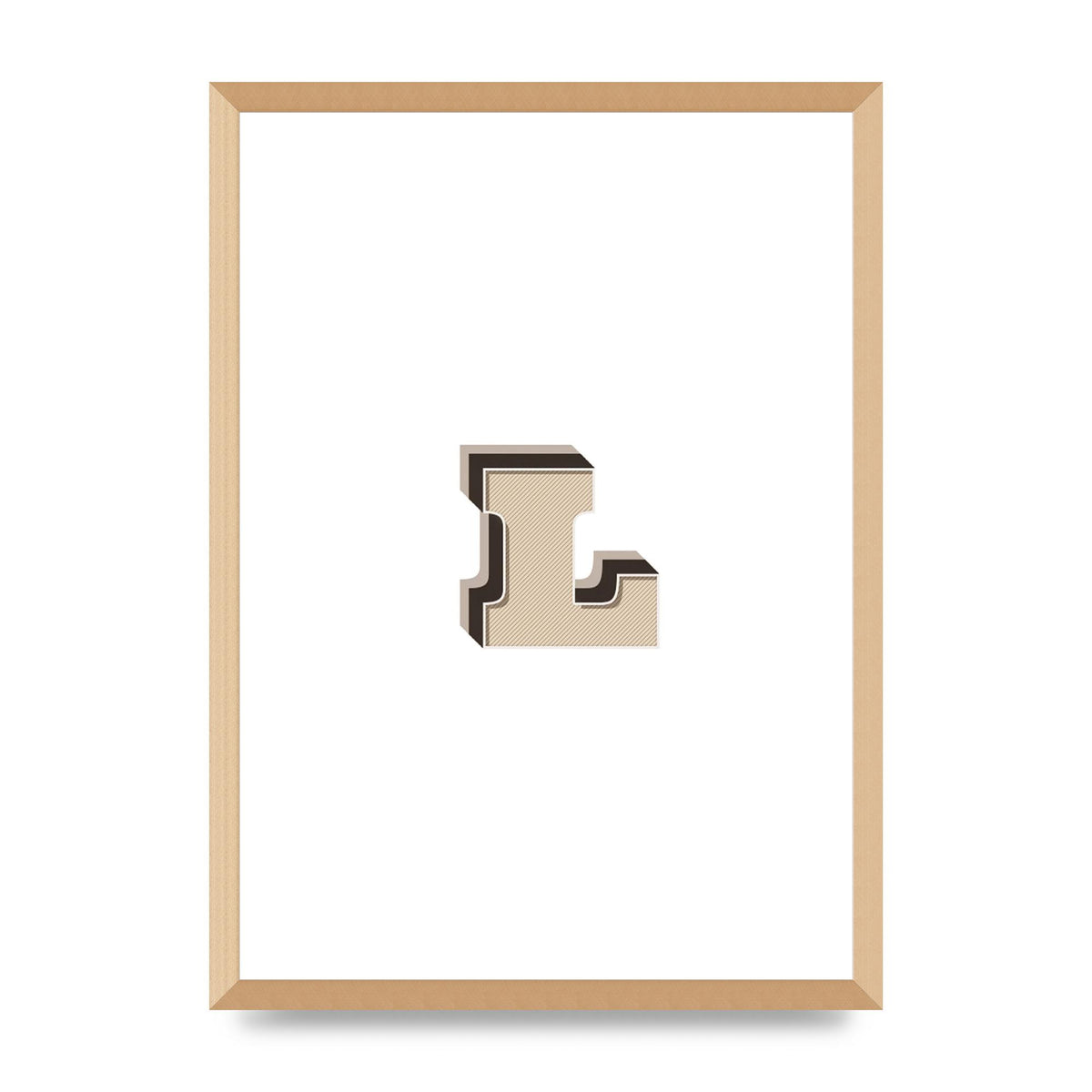 Alphabet Mix Match L" Art For The Home - A2 framed