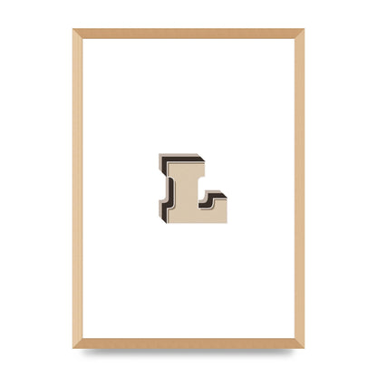 Alphabet Mix Match L" Art For The Home - A2 framed