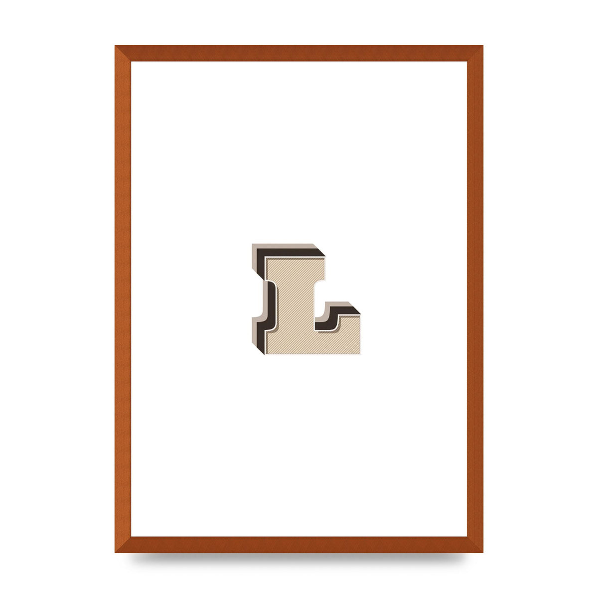 Alphabet Mix Match L" Art For The Home - A2 framed