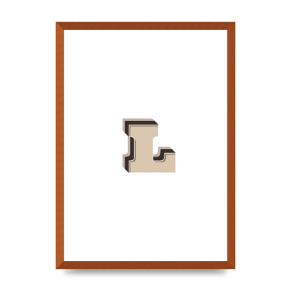 Alphabet Mix Match L" Art For The Home - A2 framed