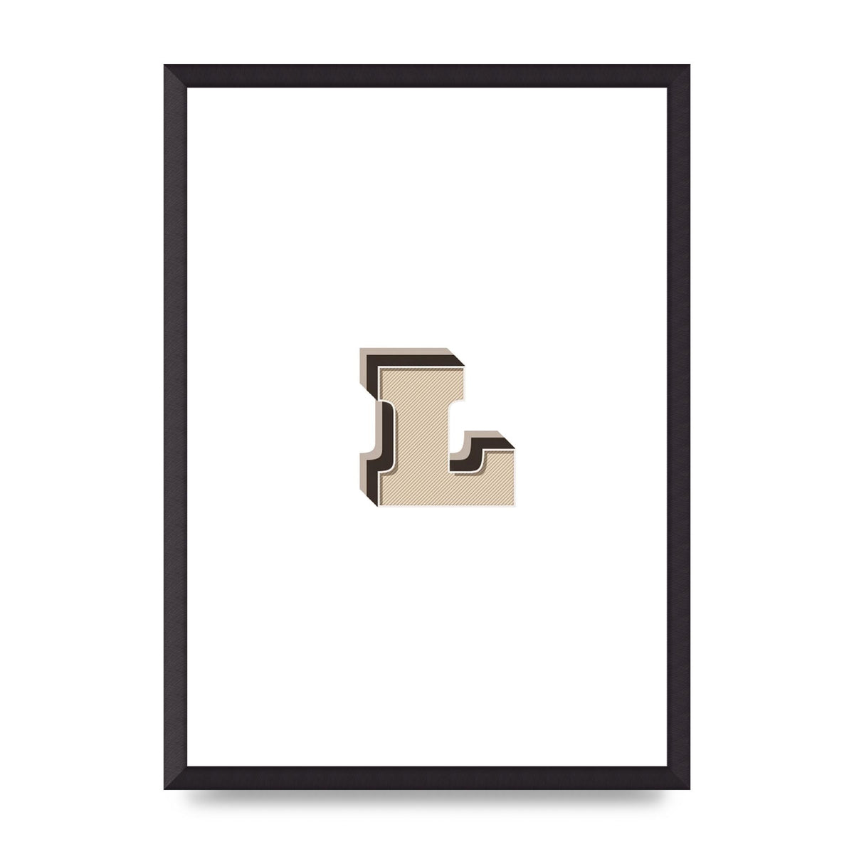 Alphabet Mix Match L" Art For The Home - A2 framed