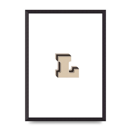 Alphabet Mix Match L" Art For The Home - A2 framed