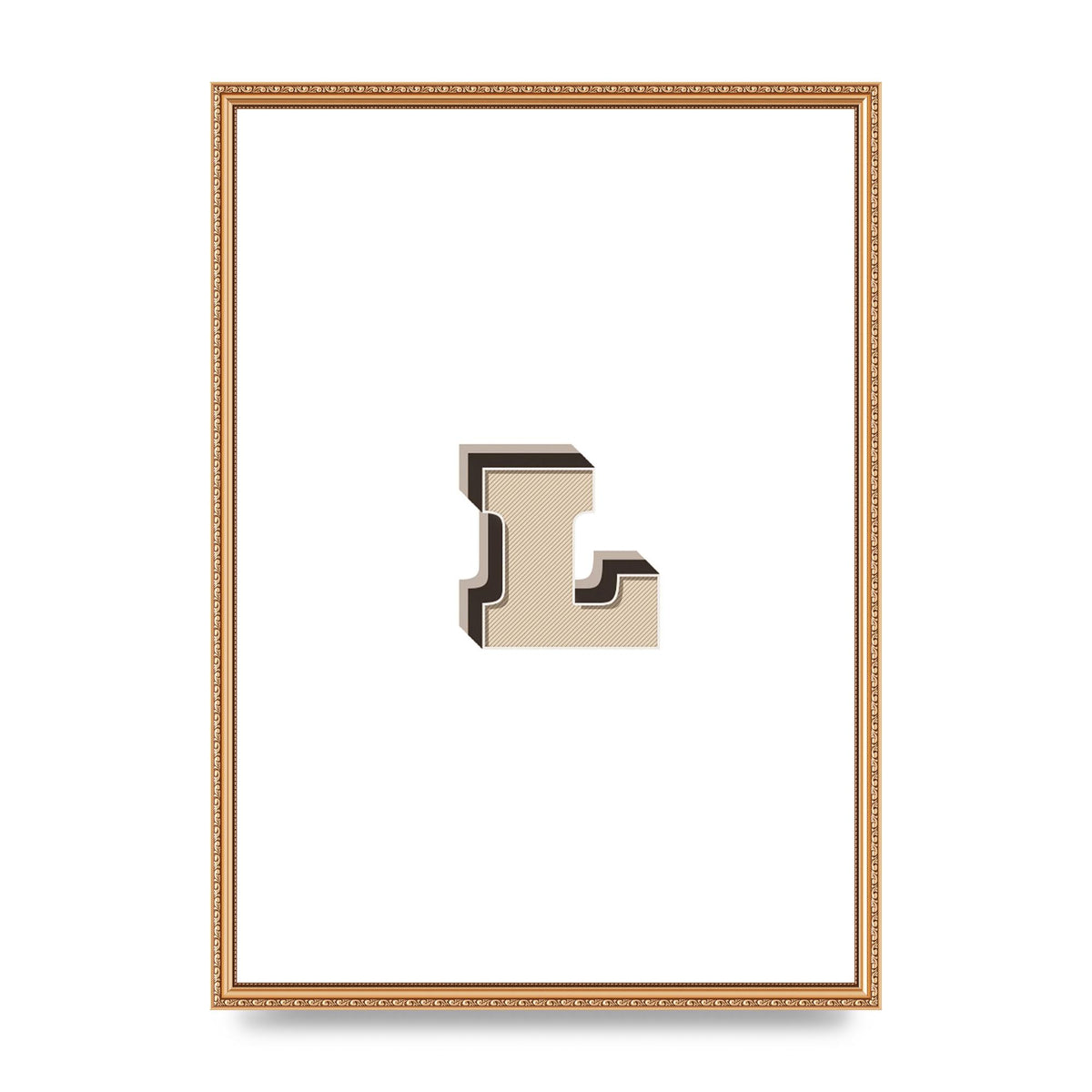 Alphabet Mix Match L" Art For The Home - A2 framed