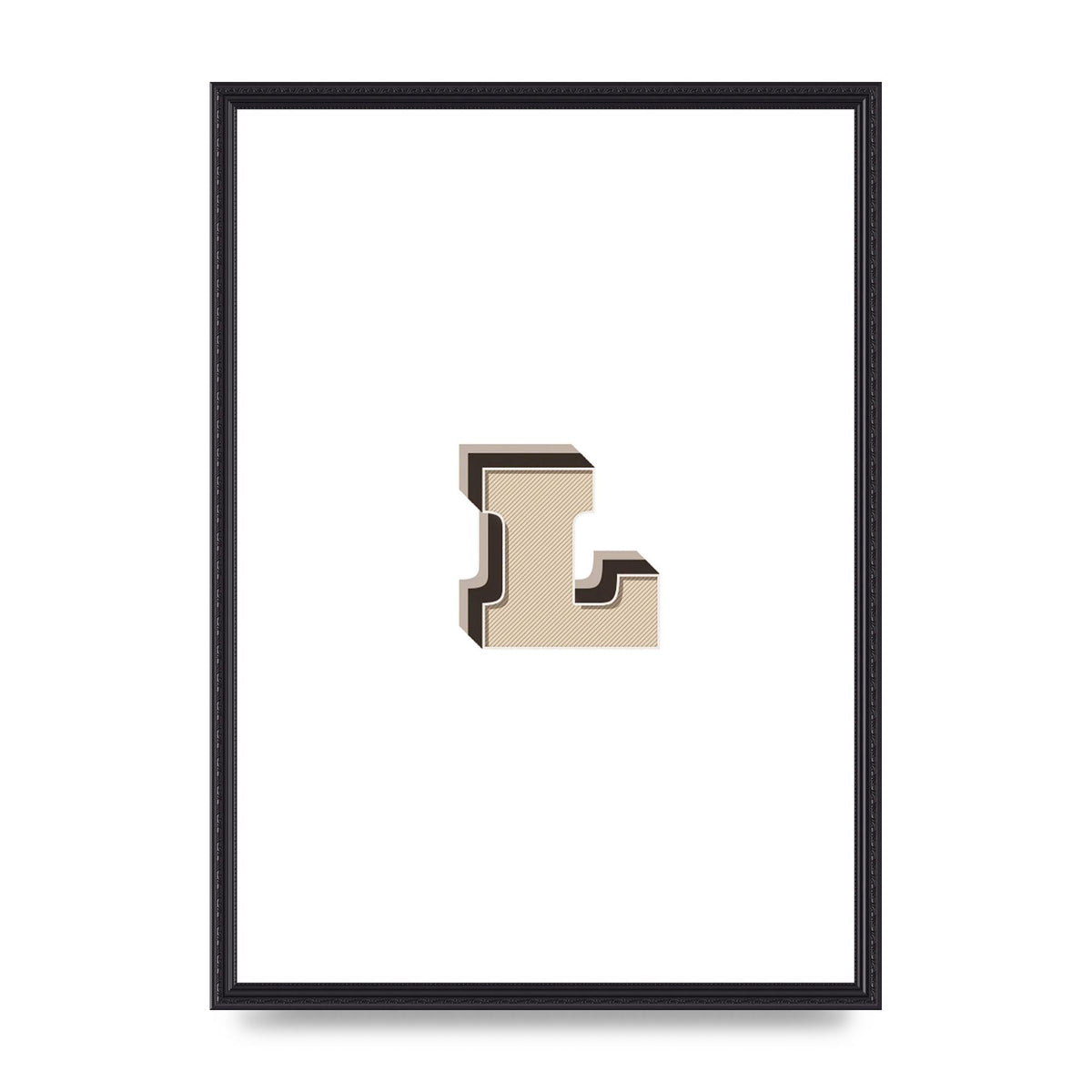 Alphabet Mix Match L" Art For The Home - A2 framed