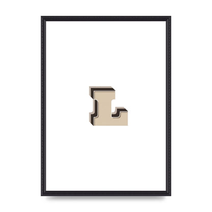 Alphabet Mix Match L" Art For The Home - A2 framed