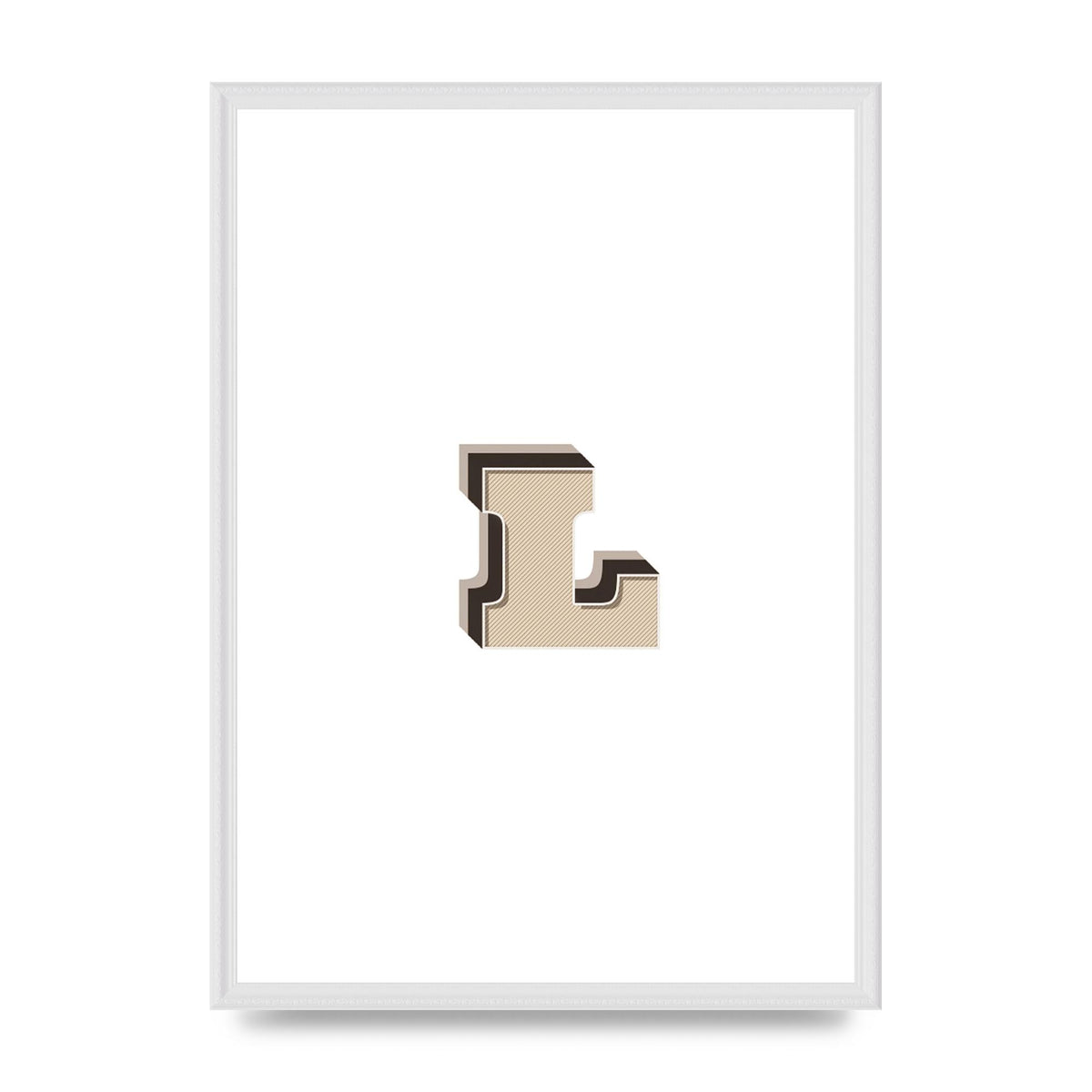 Alphabet Mix Match L" Art For The Home - A2 framed