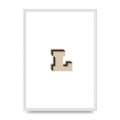 Alphabet Mix Match L" Art For The Home - A2 framed