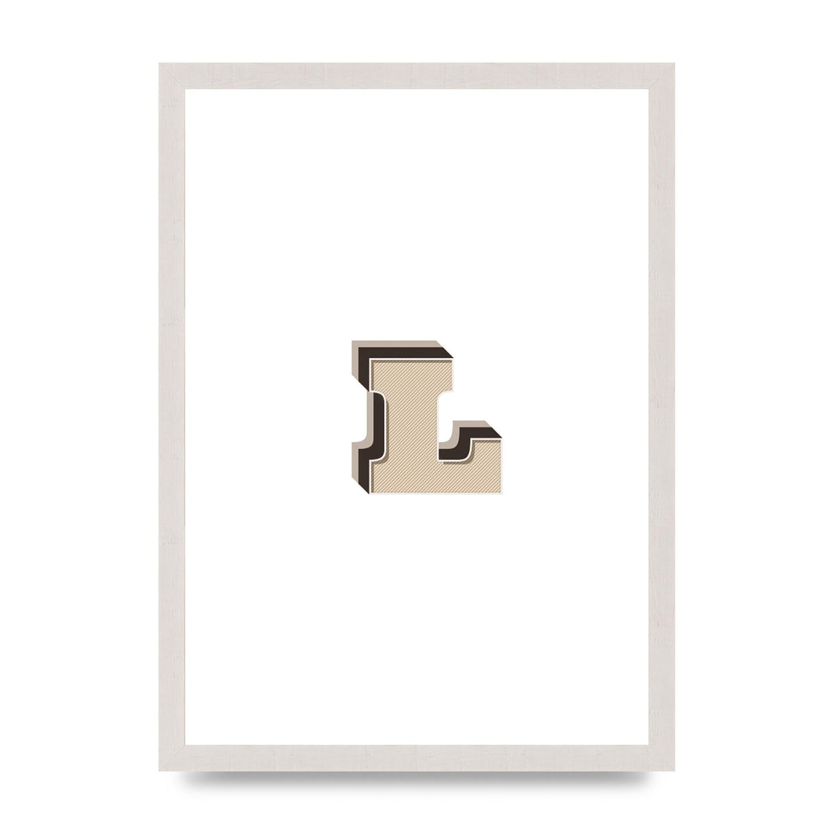 Alphabet Mix Match L" Art For The Home - A3 framed