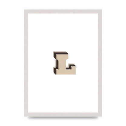 Alphabet Mix Match L" Art For The Home - A3 framed