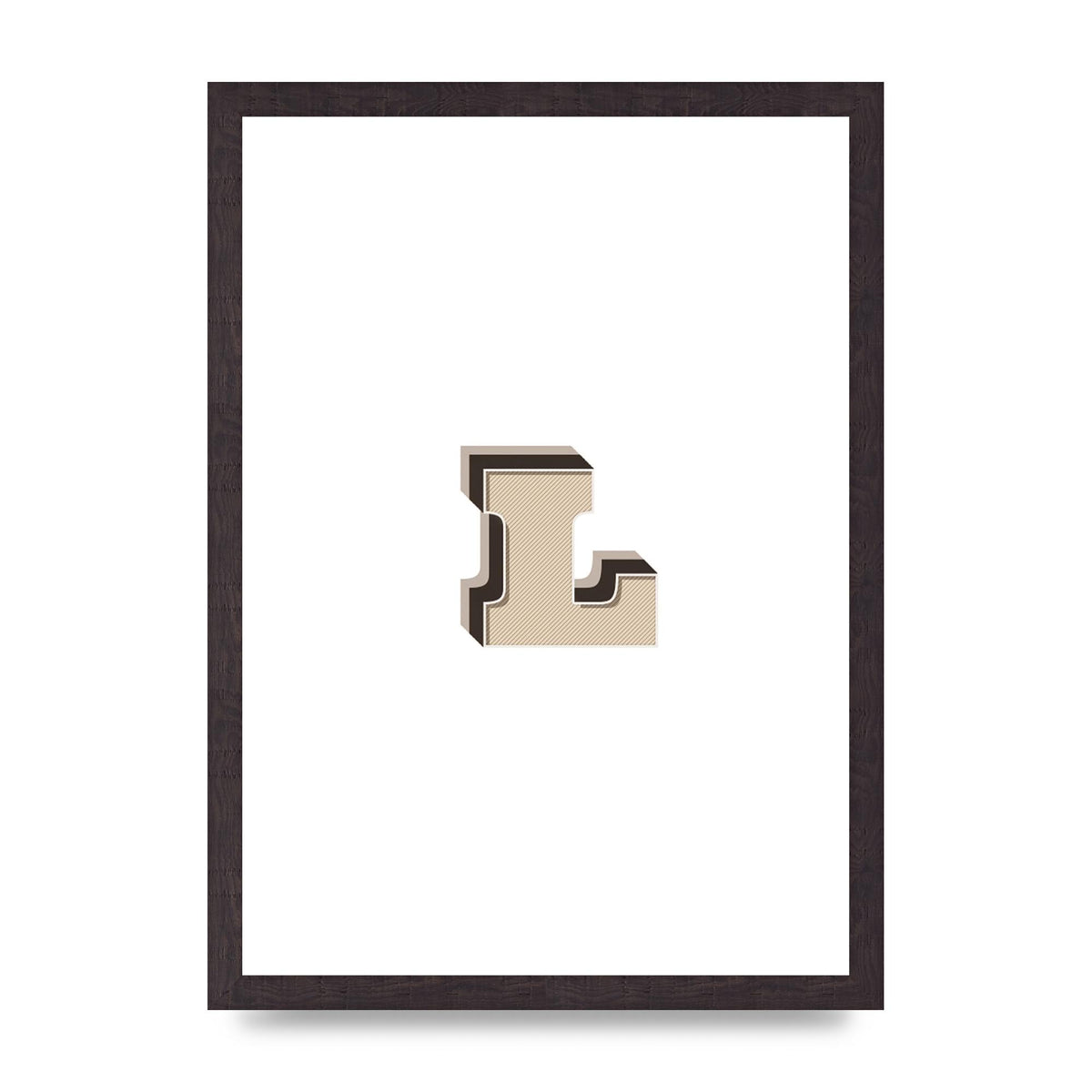Alphabet Mix Match L" Art For The Home - A3 framed