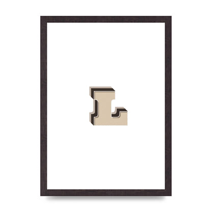 Alphabet Mix Match L" Art For The Home - A3 framed