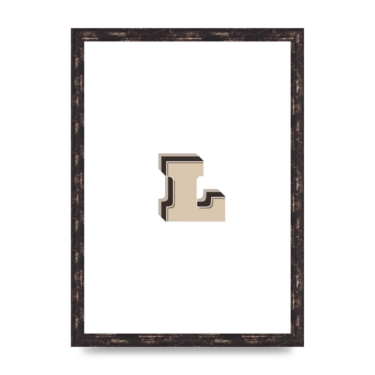 Alphabet Mix Match L" Art For The Home - A3 framed