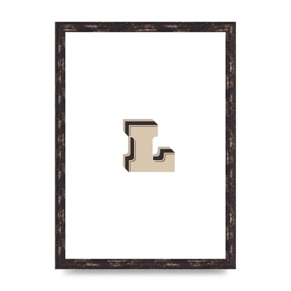 Alphabet Mix Match L" Art For The Home - A3 framed